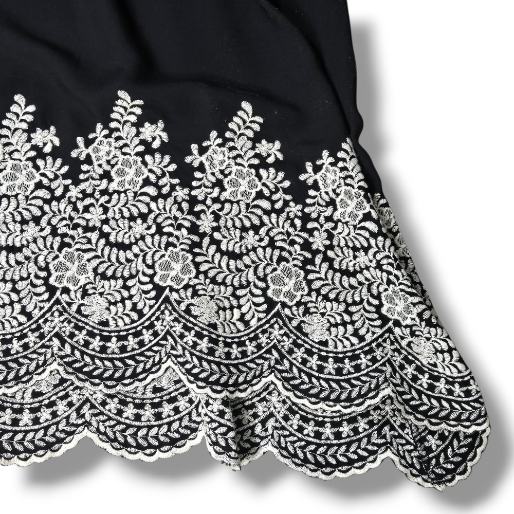 NEW Karen Kane BlackTunic Top Women's 3X Cream Embroidery Flare Sleeve - Picture 10 of 16